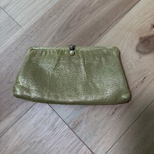 HL USA Clutch Bag  Gold Metallic Vintage Pearl Rhinestone Evening Bag MCM Flaws